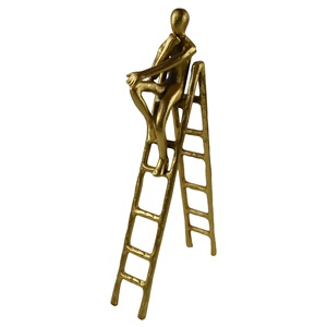 Estatuilla humana de baile en latón y aluminio para decoración del hogar, decoración de oficina, mesa, decoración escolar - Product Image 5
