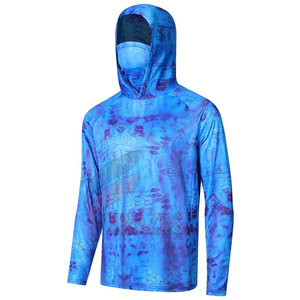 Servicio de OEM, último diseño, sudaderas con capucha de pesca, logotipo personalizado, impresión por sublimación, sudaderas con capucha de pesca - Product Image 1