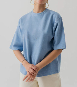 Camiseta de Algodón Grueso de Alta Calidad al por Mayor, Personalizable, de Manga Corta, Transpirable, de Secado Rápido, para Mujer, Corte Regular, para Verano - Product Image 4