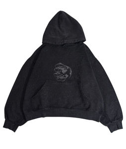 Sweat à capuche personnalisé 500 g/m² en éponge française lourde, sweat à capuche avec strass, pull à capuche délavé à l'acide - Product Image 6