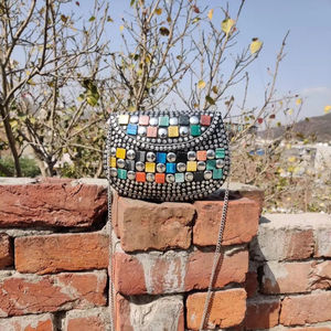 กระเป๋าลูกปัด vlemon กระเป๋าเงินมะนาวคลัทช์ลูกปัดมะนาวมะนาวสีเหลืองกระเป๋าวันหยุดฤดูร้อนกระเป๋าคลัทช์ลูกปัดสีขาวที่ไม่ซ้ำกันมะนาว - Product Image 1