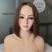 Cheveux vietnamiens bruts Bob perruque extensions de cheveux de couleur brune pas d'enchevêtrement pas de perte avec prix de gros