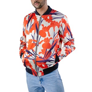 Blouson Bomber d'Hiver pour Homme 100% Polyester Enduit Imperméable Coupe-Vent Respirant Fermeture Éclair Frontale Teint Uni Style Urbain - Product Image 3
