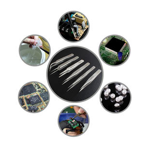 Pince à épiler en acier de haute précision anti-acide RHINO RH du Japon pour la réparation de composants de téléphone, de montre et de bijoux, outil manuel - Product Image 2