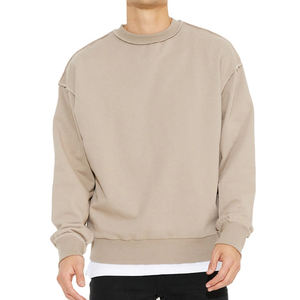 Sweat-shirt à capuche en coton pour homme avec logo personnalisé, col rond, impression personnalisée, broderie en relief, motif uni, automne, vente en gros 2026 - Product Image 1