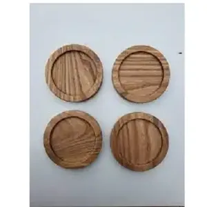Posavasos de madera de diseño cuadrado moderno ecológico hecho a mano 100%, cuencos, acabado de impresión polaco personalizado, regalos de negocios - Product Image 4