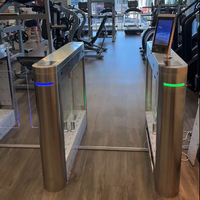 Tourniquet piétonnier de contrôle d'accès par reconnaissance faciale avec carte RFID, barrière pivotante de sécurité pour entrée, contrôle de foule, acier inoxydable