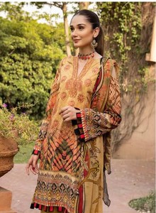 QJ Impex, el traje más vendido de Salwar Kameez indio pakistaní con diseño de césped bordado, camisa de manga larga con bordado de cuello - Product Image 5