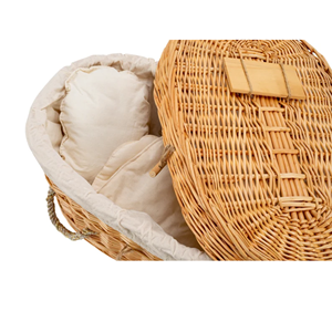 Urne de crémation pour animaux de compagnie en rotin naturel écologique 100% Urne biodégradable de style européen en osier du Vietnam - Product Image 2