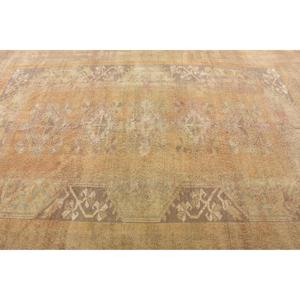 Turkish Vintage Rug, 6.2x9.2 ft Rug, Brown <b>Yellow</b> Floral Rug - Product Image 5