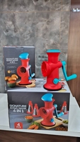 Anax Manual 4-in-1 Rasp Groentesnijder PP Plastic Keukenhakker 4 verwisselbare roestvrijstalen messen Vaatwasmachinebestendig