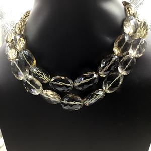 Cuentas Ovaladas de Cuarzo Ahumado Natural, Corte Checker, para la Elaboración de Joyería Fina, Collar de Piedras Preciosas - Product Image 3