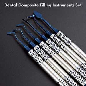 Juego de 6 Instrumentos Manuales de Acero Inoxidable para Obturaciones Dentales de Composite, Kit Restaurador Reutilizable para Procedimientos Dentales Quirúrgicos - Product Image 6