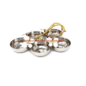 Cuencos de metal Decoración de cocina rústica moderna Seguro para fiestas Cuencos de cobre de diseñador - Product Image 1