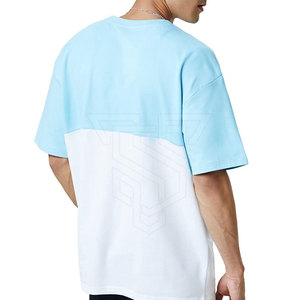 เสื้อยืดคอตตอน/เส้นใยไม้ไผ่คุณภาพสูงสำหรับผู้ชายเสื้อยืดไหล่แบบปล่อย - Product Image 3