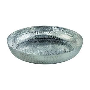 Bandeja DE SERVICIO DE ACERO INOXIDABLE martillado de diseño clásico moderno elegante plata galvanizada para uso doméstico y en eventos - Product Image 3