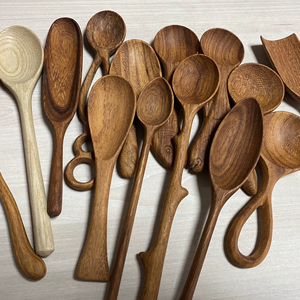 High Quality Japanese Style Acacia Wood <b>Spoon</b> / Dark Wooden Scoop for Wooden Home Garden Kitchenware Utensils in Stocked - Product Image 1