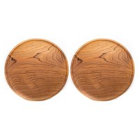 Assiette en bois poli 30 cm Antique Creations – Design minimaliste écologique, polyvalente, en bois naturel, pour service et décoration de fête