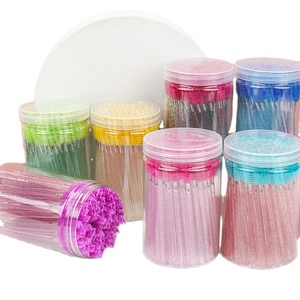 Disposable Crystal <b>Micro</b> Eyelash Brushes Glitter Mascara Wands Eyebrow Spoolies Lash <b>Extension</b> Tools - Product Image 1