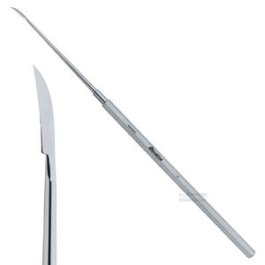 REMEDA Instrument chirurgical manuel Couteau en forme de faucille légèrement incurvé avec une longueur de lame de 10mm et une largeur de lame de 4mm - Product Image 1