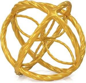 Sphère décorative en métal à la mode de 6.25 pouces du fournisseur rapide ornement de bol de Sculpture de table géométrique en fer abstrait - Product Image 6