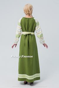 Maxi vestido ucraniano bordado floral manga larga talla grande ropa de calle estilo bohemio mexicano patrón floral - Product Image 3