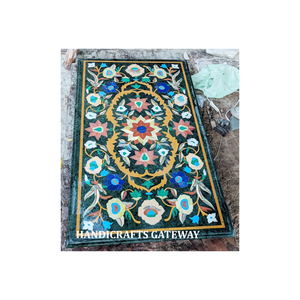 Dessus de table en pierre naturelle faite à la main de forme rectangulaire Antique traditionnelle avec la meilleure qualité pour l'usine de fabricant de salon - Product Image 2