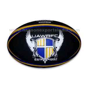 La agarre tamaño oficial 5 Rugby bola logotipo personalizado más Durable caucho sintético Pro encuentro pelota de Rugby en el precio al por mayor - Product Image 2