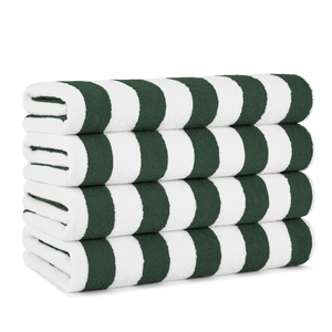 Serviette de bain à rayures de luxe en coton 100% personnalisé en gros serviette de bain durable et facile à sécher pour hôtel et plage couleur unie absorbante - Product Image 1