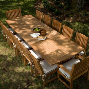 Conjunto de Mesa de Comedor Extensible de Madera de Teca para Exteriores con Sillas de Listones para Jardín, Resort y Zonas de Eventos - Product Image 6