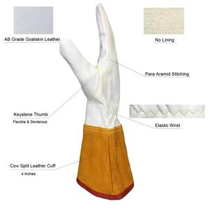 ถุงมือเชื่อม TIG ทำจากหนังแขนยาวถุงมือเชื่อมเชื่อม - Product Image 4