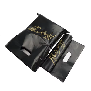 Bolsas DE LA COMPRA respetuosas con el medio ambiente impresas con logotipo personalizado, bolsa troquelada con asa de parche de fábrica para uso en supermercados - Product Image 1