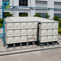 Réservoir d'eau modulaire préfabriqué en panneaux sectionnels SMC GRP, réservoir de stockage d'eau en FRP de qualité supérieure