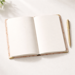 लैब्सन पीच गुलाबी कपड़े कवर फूल केंद्र पैनल साटन धनुष सोने के कोने विंटेज उपहार नोटबुक पत्रिका - Product Image 5