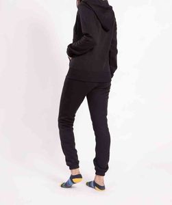 เสื้อฮู้ดดี้ผ้าฝ้าย 100% หนัก 400 กรัม ทรงหลวม กางเกงวอร์ม ระบายอากาศได้ดี เหมาะสำหรับฤดูหนาว สไตล์สตรีทแวร์ ชุดวอร์มผู้หญิง - Product Image 4