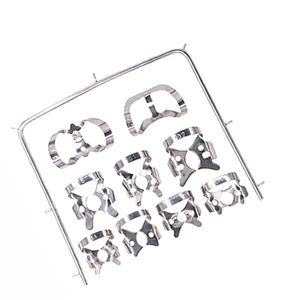 Abrazadera de presa de goma de acero inoxidable Manual grabada personalizada Instrumento quirúrgico dental de clase I certificado CE de alta calidad Pakistán - Product Image 2