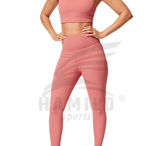 Legging de fitness taille haute personnalisé pour femmes pantalon de yoga respirant avec fermeture à la taille élastique - Product Image 1