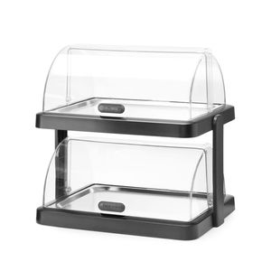 Conteneur isotherme rectangulaire noir double à couvercle roulant Robert Bronwasser HENDI 480x355x(H)480mm - Product Image 1