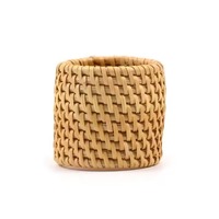 Anneau de serviette en rotin tressé à la main, accessoire de table rustique en osier pour les dîners de fêtes et la décoration de style ferme