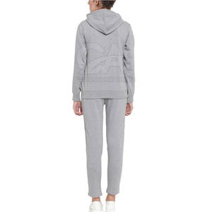 Survêtement en molleton pour femme, coupe ajustée, tendance, confortable, fermeture éclair, vente chaude - Product Image 3