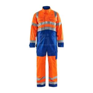 100% FR Cotton <b>Waterproof</b> Safety HI-Vis Reflective Tape Men's <b>Work</b> Coverall Custom Made Fire Retardant Workwear Uniforms - Product Image 1
