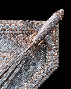 Joyería Personalizada de Hip Hop con Colgante 3D, Conjunto de Mosaico con Incrustaciones de Brillantes Moissanitas VVS Redondas y Baguette para Regalo - Product Image 5