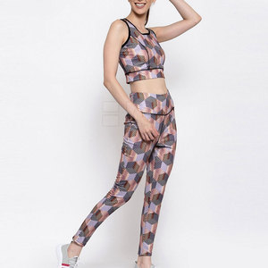 Vêtements de sport pour femmes taille haute vêtements d'entraînement de fitness ensembles de yoga deux pièces haut de soutien-gorge et legging ensemble de yoga - Product Image 2