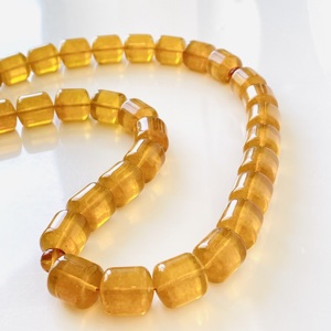 Chapelet islamique, perles en ambre baltique naturel de forme baril - Product Image 3
