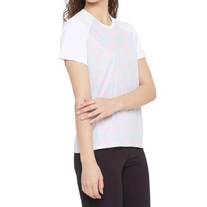 เสื้อวิ่งผู้หญิงขายดี ผลิตตามสั่ง ผ้าฝ้ายโพลีเอสเตอร์ 100% ระบายอากาศได้ดี แขนสั้น รับผลิตแบบ OEM ODM เหมาะสำหรับการวิ่งขึ้นบันได - Product Image 2