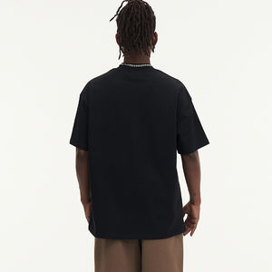 Haute qualité 100% coton manches courtes poids lourd Streetwear surdimensionné T-shirt impression personnalisée T-shirt pour hommes livraison DDP - Product Image 4