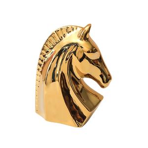 Escultura de cabeza de caballo de aluminio fundido con acabado de alta calidad, figura decorativa hecha a mano de caballo sólido, modelo de exhibición de mesa - Product Image 5