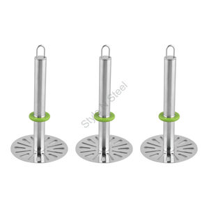 เครื่องบดมันฝรั่งสแตนเลส ด้ามพลาสติกจับง่ายและเครื่องครัว เครื่องมือทําครัวสแตนเลส Pav bhaji Masher - Product Image 2