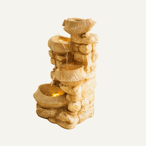 Fontaine à eau suspendue décorative légère en fibre, modèle 004 Horticlub, pour usage domestique et en restaurant, design toutes saisons - Product Image 1