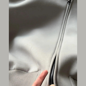 Sweat-shirts à capuche de haute qualité personnalisés, 500 GSM, 100% coton mélangé, lourds, respirants, à double fermeture éclair, streetwear, pour hommes, en vente - Product Image 4